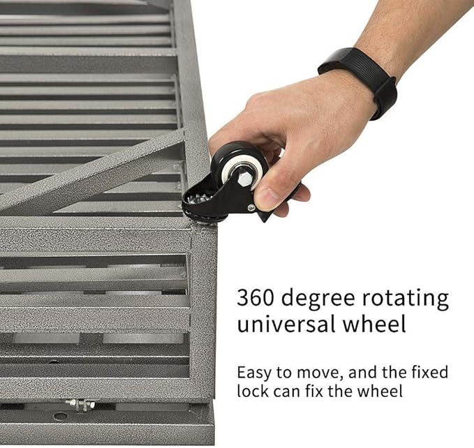 48 Inch Heavy Duty Dog Crate, ACIDBOLT Indestructible Escape Proof XL Dog Kennel Cage for Large Medium Small Dogs, High Anxiety Pet Crate with 2 Door, 4 Lockable Wheels and Removable Tray