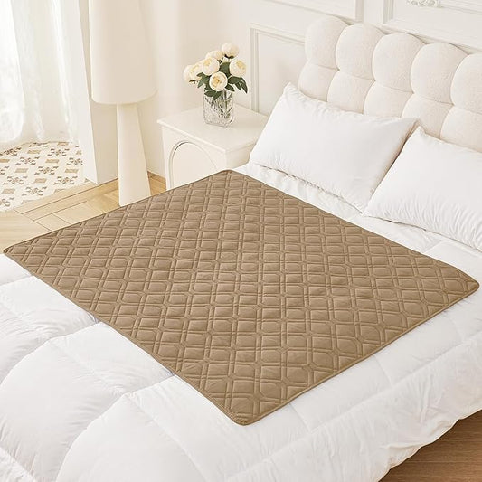 Smiry Waterproof Dog Blanket, 40x50 Inch Soft Pet Bed Cover Reversible, Washable Sofa Couch Furniture Protector for Small Medium Large Dog Puppy Cat, Geometric, Camel/Beige