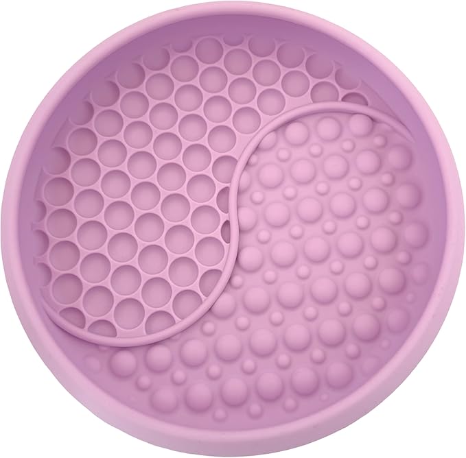 YAMI Bowl Lick Mat for Dogs & Cats, Slow Feeder Bowls, Cat Slow Feeder, Dog Enrichment Toys with Suction Cup for Anxiety Relief, Food-Grade Silicone, Dishwasher Fit, for All Breed (Light Pink)