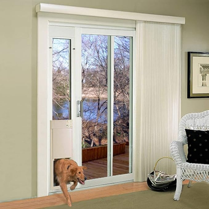 Large Power Pet Sliding Glass Dog Door Extra Tall
