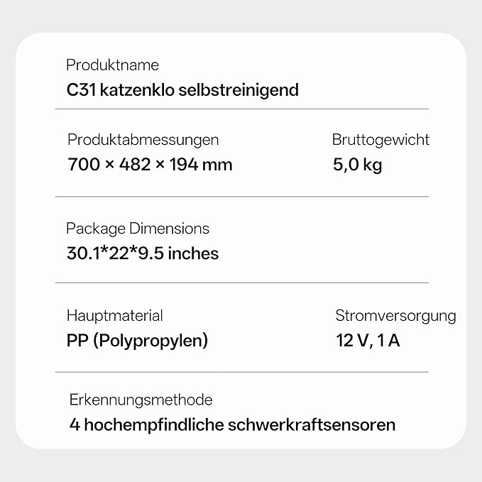 Self Cleaning Cat Litter Box, Open-Top Automatic Litter Box for Multiple Cats, Weight Sensors Safety Protection, Smart APP Control, Odor Control, Works with Clumping/Bentonite/Mineral Litter