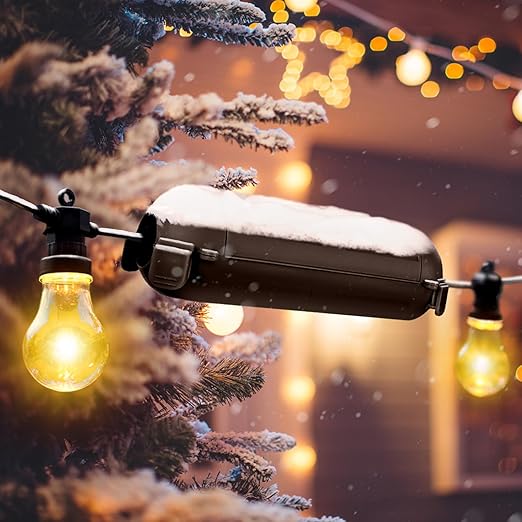 RESTMO 5-Piece Outdoor Waterproof Electrical Box Set – 12.5" x 8.5" x 5" Large & 7.1" x 2.3" x 2.3" Small, Weatherproof Boxes for Power Strip, Outlet, Plug, Socket, Timer, Holiday Light, Brown