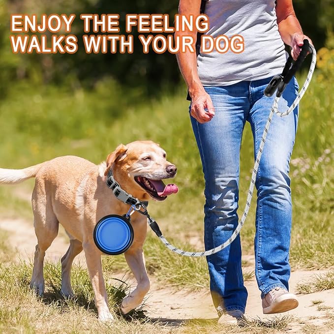 BARKBAY Dog Leashes for Large Dogs Heavy Duty Dog Leash 4/5/6 FT with Comfortable Padded Handle and Highly Reflective Threads for Medium Large Dogs Walking Training Running (6FT-1/2'',Gray)