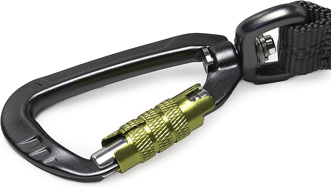 Tuff Mutt Hands-Free Waist Leash for Dog Walking, Running and Hiking, Carabiner Clip, Adjustable Belt with Double Handle, Reflective Bungee Design for Large & Medium Dogs