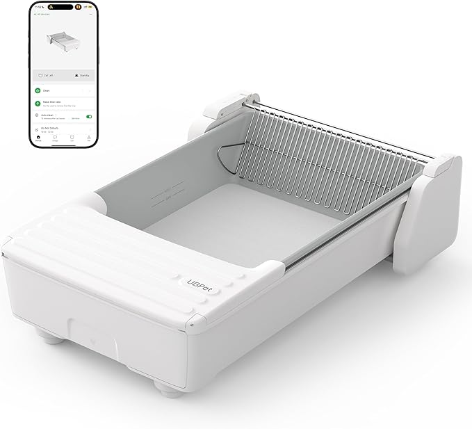 Self Cleaning Cat Litter Box, Open-Top Automatic Litter Box for Multiple Cats, Weight Sensors Safety Protection, Smart APP Control, Odor Control, Works with Clumping/Bentonite/Mineral Litter