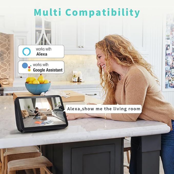 Indoor Camera, 3K HD Indoor Security Camera, 360° Pan/Tilt Pet Camera, 2-Way Audio, Siren, Night Vision, Baby/Pet Monitor with Phone App 2.4G and 5G WiFi, Compatible Alexa and Google Assistant