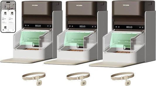 PETLIBRO RFID Automatic Cat Feeder, Collar Tag Activated Personal Meals, 5G Wi-Fi Multiple Cats Feeder for 3 Cats, App Control Cat Food Dispenser for Pets with Different Diets