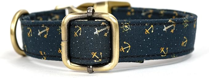 Personalized Dog Collar with Name and Phone Number Engraved,Adjustable Custom Puppy Collar,Organic Cotton Pet Collar for Small Medium Large Boy Girl Dogs