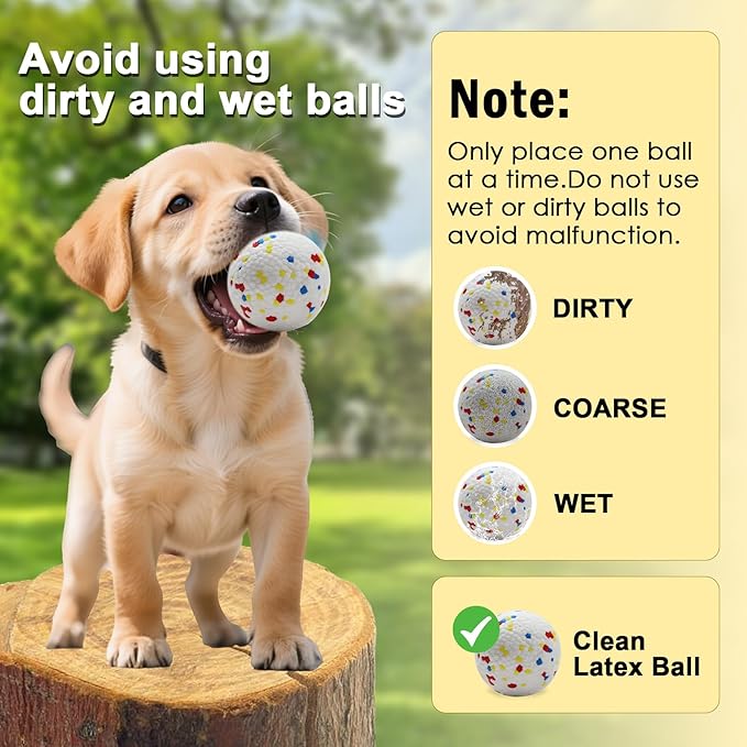 Automatic Dog Ball Launcher, Upgraded Dog Ball Throw Launcher, Adjustable Distance 20-45FT, for Small/Medium Dogs, with 3 2.3-inch ETPU Balls, Indoor and Outdoor Interactive Toys