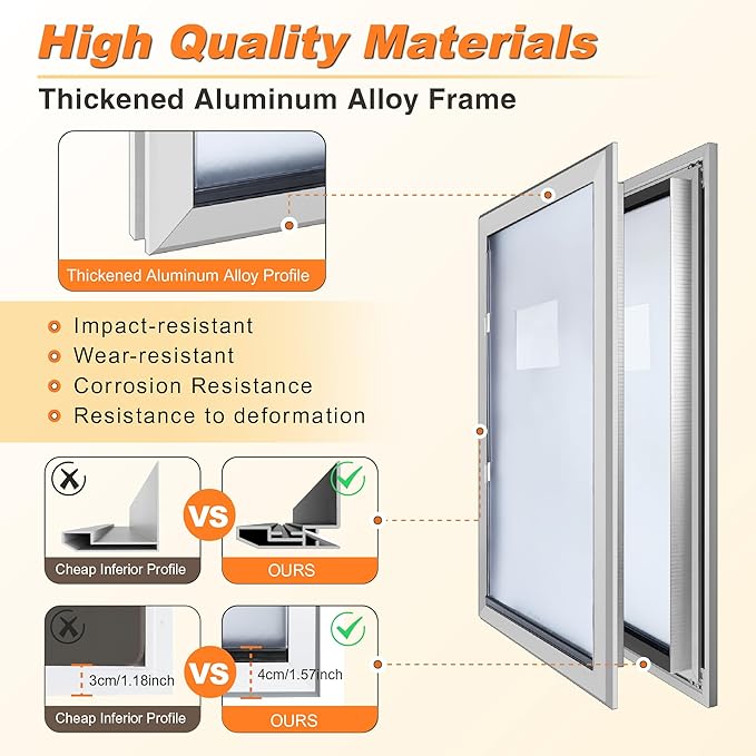 Extra Large Dog Door - Heavy Duty Aluminum, Extreme Weather, Dual Flap, Lockable for Large & Extra Large Dogs Up to 220 lbs