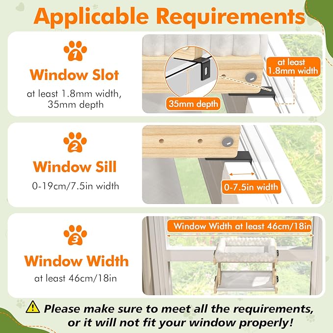 Cat Perch for Window XiaZ Cats Hammock Indoor Cat Bed for Window Wall Shelves Adjustable 50LB Bearing Wooden Frame W/Detachable Washable Cushion Perfect for Bird Watching Sunbathing Double Layer
