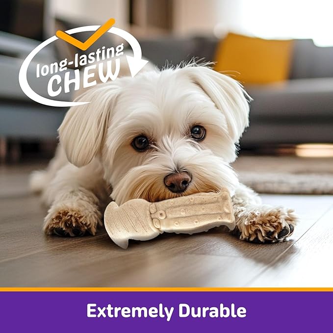 Dog Toys for Aggressive Chewers, 3 Pack Indestructible Dog Chew Toys, Super Chewer Toys with Tough Nylon for All Breed Sizes, Teeth Cleaning & Training, Boredom Relief