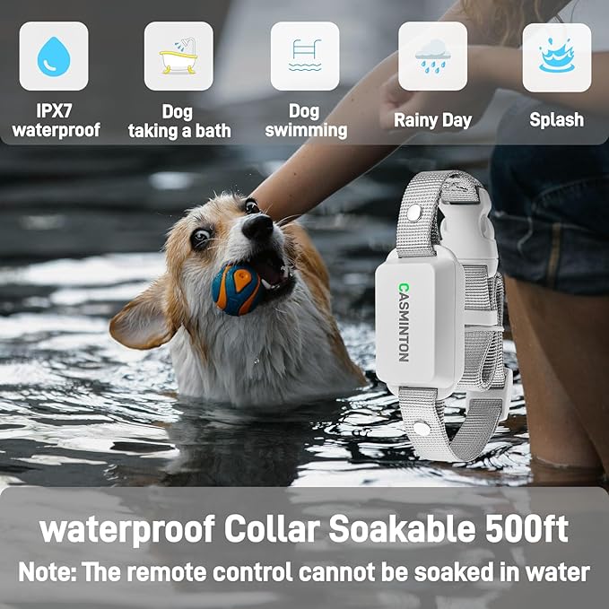 Shock Collar for Dogs [CRS01] 126 Training Levels, 4 Powerful Modes with 2.8-inch LCD high-Definition display100% Safe Training Collar for Large Medium Small Dogs IPX7 Waterproof E Collar