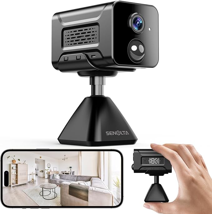 Hidden Camera – 2K HD Wireless Spy Camera with Audio/Video, Mini Indoor Camera for Home Security, AI Motion Detection, Night Vision, Built-in Siren, Two-Way Audio, 60-Day Battery Life