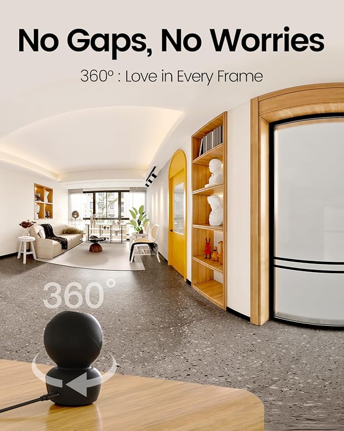 VIMTAG 5G 4MP Indoor Cameras for Home Security, Pet Camera Indoor with Phone App, Dog Cam, Human Detection, 2-Way Audio, 360 Motion Tracking, IR Night Vision, Compatible with Alexa