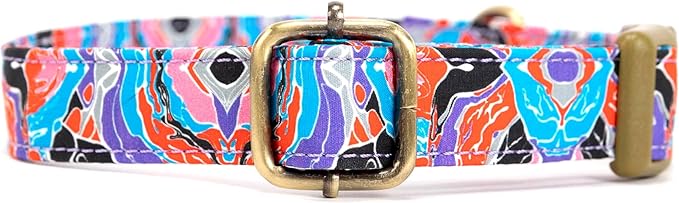 Personalized Dog Collar with Name and Phone Number Engraved,Adjustable Custom Puppy Collar,Organic Cotton Pet Collar for Small Medium Large Boy Girl Dogs