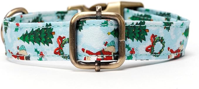 Personalized Dog Collar with Name and Phone Number Engraved,Adjustable Custom Puppy Collar,Organic Cotton Pet Collar for Small Medium Large Boy Girl Dogs