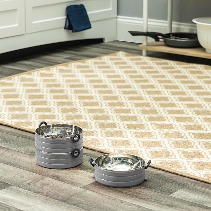 Healthy Human Travel Pet Bento Bowls - Human-Grade Stainless Steel & BPA-Free, Leak-Proof Water & Food Container Set for Dogs & Cats, 4-Pack Interlocking Bowls, Includes Spare Clips & Handle (Gray)