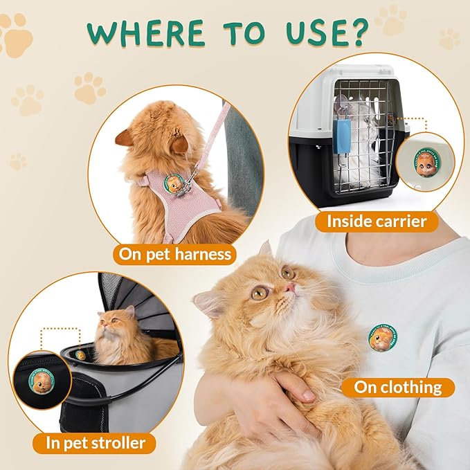 Cat Calming Diffuser – for Travel, Car & Home Use, Pheromone Diffuser for Cats & Kittens to Reduce Anxiety and Stress, No Electricity Needed, Long-Lasting Calming Support (Pop Patch, 2 Pack)
