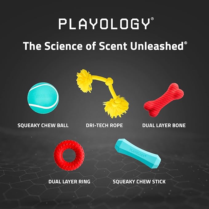 Playology Dog Toys | Dual Layer Ring Durable Chew Toy for Aggressive Chewers | Jumbo Cheddar Cheese Scented Toy - Easy to Clean and Made from Non Toxic Materials