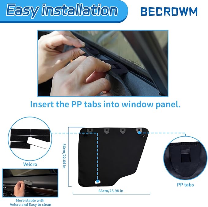 2 Packs Car Door Protector for Dogs, Waterproof Anti-Scratch Shield with Suction Cup (Black)