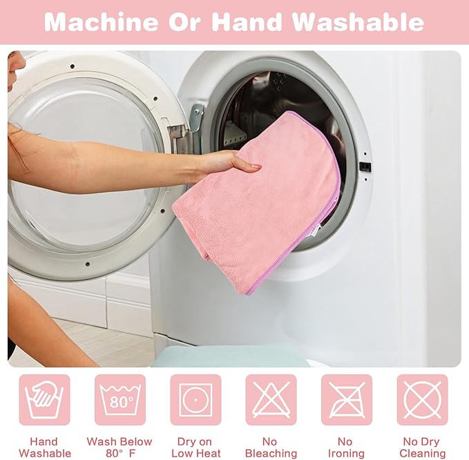 Pet Bathrobe for Dog Cat Absorbently Quick Drying Coat Cute Dogs Bath Towel Hooded Robe Adjustable Collar & Belly Strap for Pool Beach (Pink, Medium)