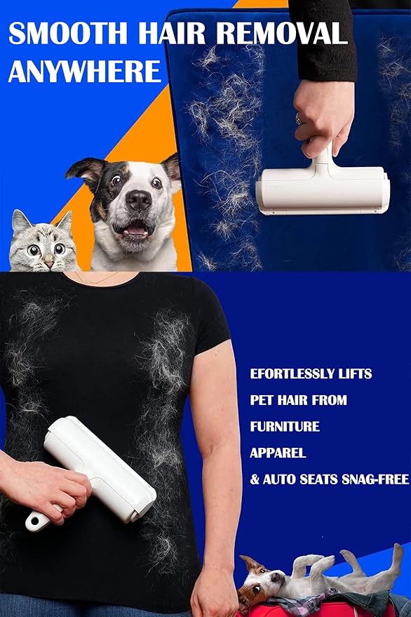 FurSwipe® Reusable Pet Hair Remover for Dogs & Cats – Battery-Free Lint Roller for Furniture, Couch, Carpet, Clothing, Car & Bedding – Eco-Friendly, No Sticky Sheets, Easy Fur Removal Tool