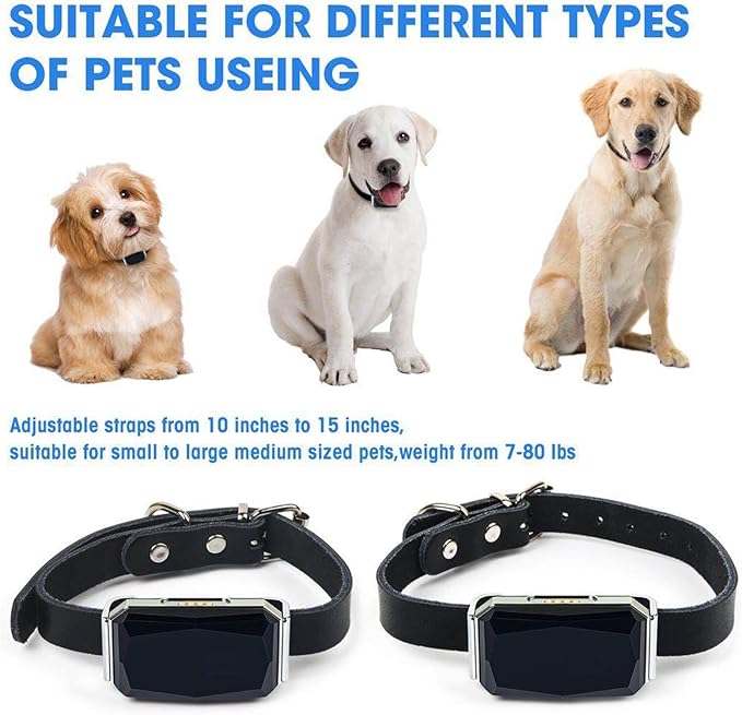 Smart GPS Dog Collar Tracker 2-in-1, Waterproof Pet Collar with App, Unlimited Range, Precise Positioning, Wireless Dog Fence for Small Medium Large Dogs, Compatible iOS/Android, Black