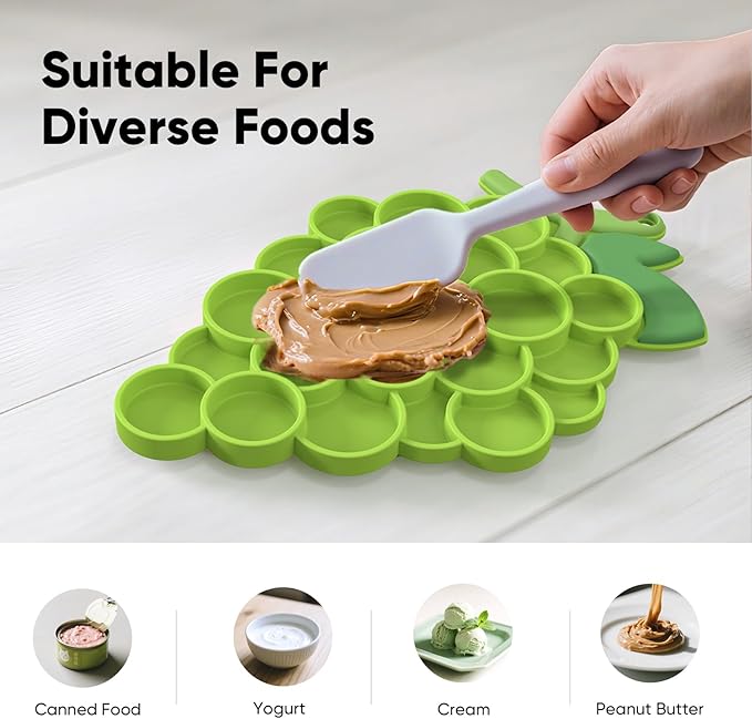 SUPERDESIGN Lick Mat for Dogs,Grape-Shaped Dog Lick Mat with Suction Cups,Slow Feeder Licking Pad for Anxiety Relief and Boredom Reducer, Dog Toys to Keep Them Busy Ideal for Grooming & Bathing