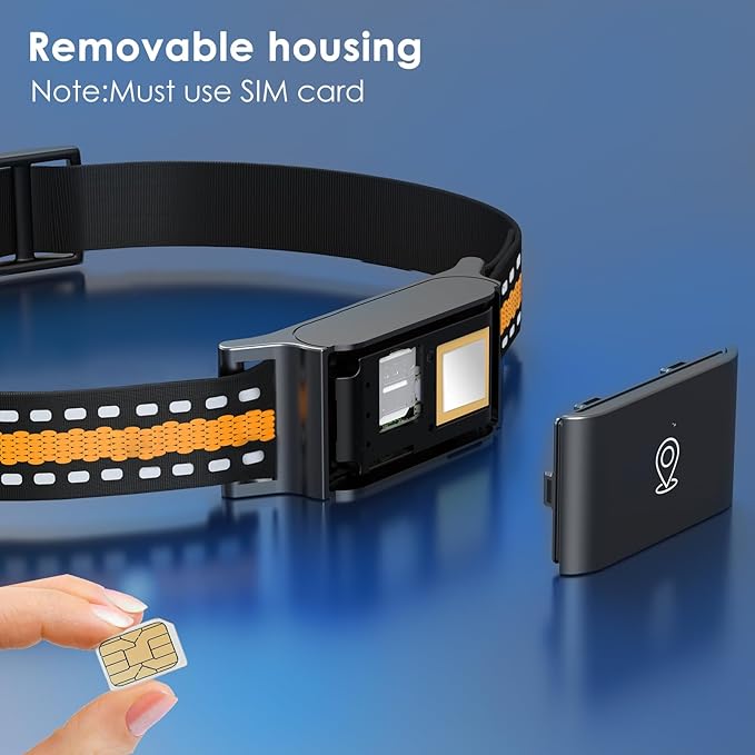 Dog GPS Tracker, Live Pet Tracker with Virtual Fence, Waterproof Anti-Lost Real-Time Tracking Breakaway Collar, Smart App Monitor Activity (Subscription 1 Year Free) (Black)