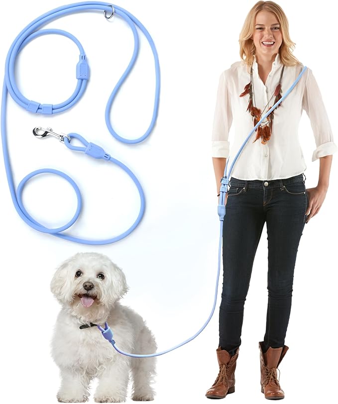 Twoear Hands Free Dog Leash Crossbody for Small, Medium & Large Dogs, 8ft Waterproof Waist Leash for Walking, Running & Hiking