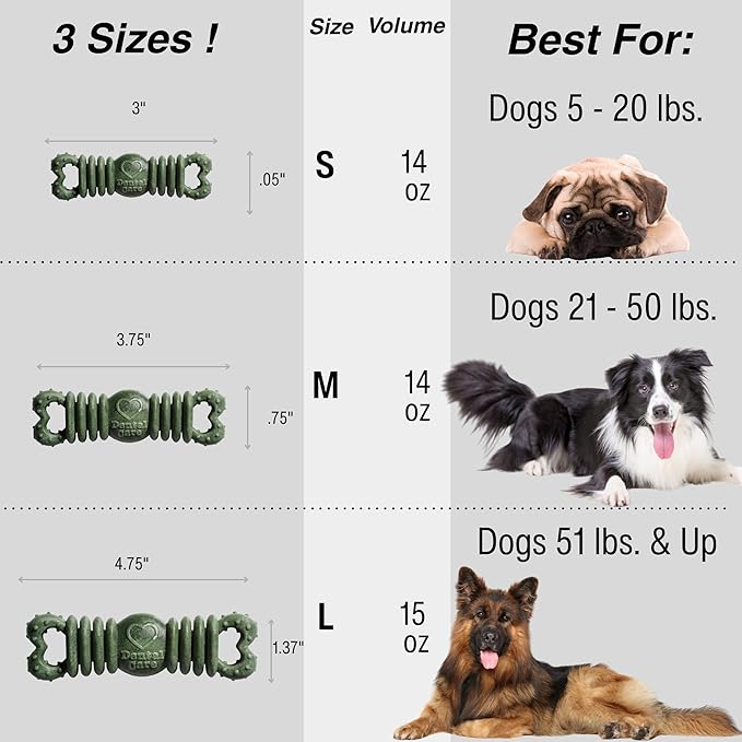 Loving Pets Ora-Bone™ Dental Chews for Dogs – USA Made Dog Dental Sticks with Parsley & Mint – Patented Shape to Reduce Plaque, Tartar, Massage Gums & Freshen Breath (Large 15 oz.)