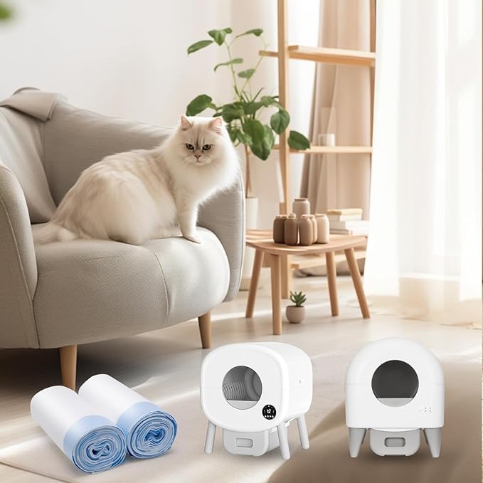 40 Count 26" x 11.8" Cat Litter Box Liners for Fsitego and Fumoi Self Cleaning Litter Box, Extra Thick Heavy Duty Cat Litter Bags Replacement, 3-4 Gallons of Capacity