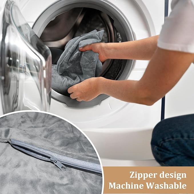 Pet Heating Pad, Indoor Waterproof Electric Heating Pad for Dogs Cats with Two Level Adjustable Temperature, Chew Resistant Cord, Detachable Cover -Large 27.5x17.7x0.5 (Grey)