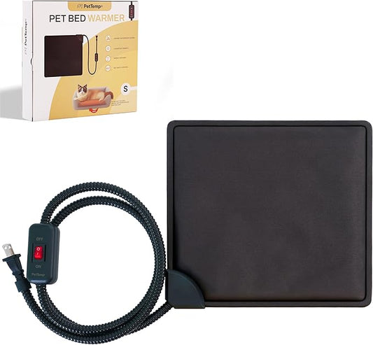 Cat Bed Warmer 10" x 9.5", Indoor Heated Pad Insert for Cats, Kittens & Small Dogs, Turns Any Cat or Dog Bed Into a Cozy Heated Bed, Safe Constant Temperature Heating & Chew-Resistant Cord