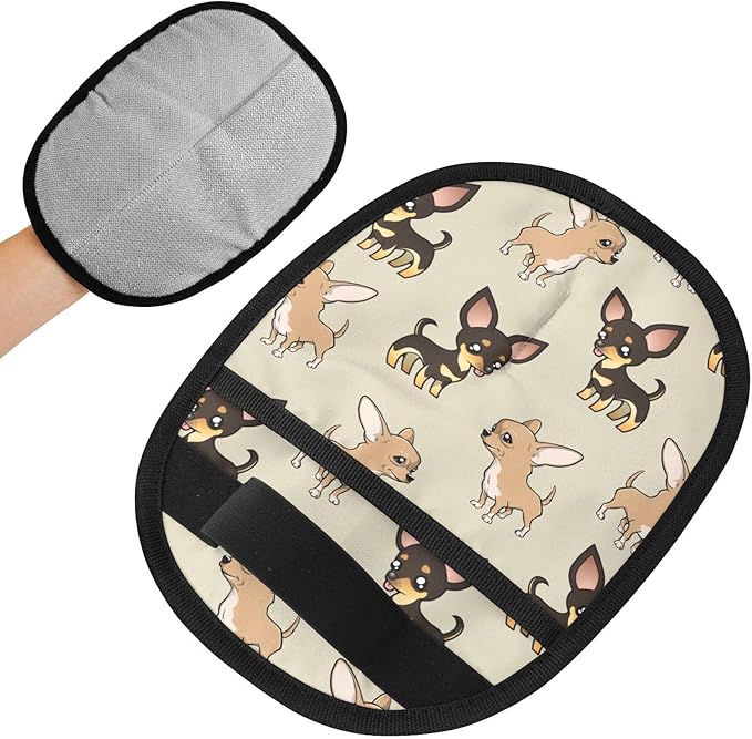 Pet Grooming Gloves Reusable Dog & Cat Hair Remover for Furniture, Car Interiors Multi-Surface Deshedding Tool for Carpets, Bedding & Home Cleaning