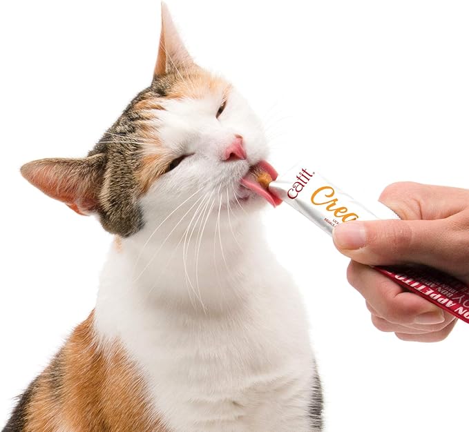 Catit Creamy Lickable Cat Treat, Healthy Cat Treat, Salmon, 24 Pack