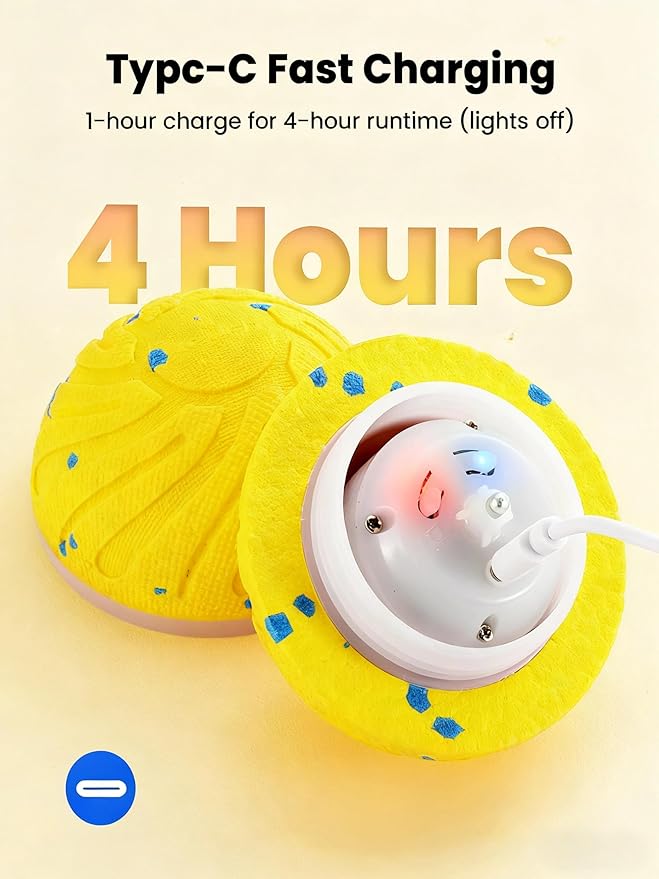 Smart Interactive Dog Balls, Automatic Moving Ball for Medium and Large Dogs, ETPU New Material, Motion Activated Rolling & Rotating Bouncy Toy for Dog Enrichment & Stimulation