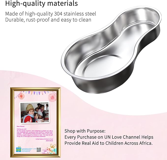 RIZZARI Gravity Water Bowl Dispenser: 4L Automatic Stainless Steel Water Feeder Without Filter - White Pet Waterer for Senior Dogs with Spine Problems - in Bedroom Garden