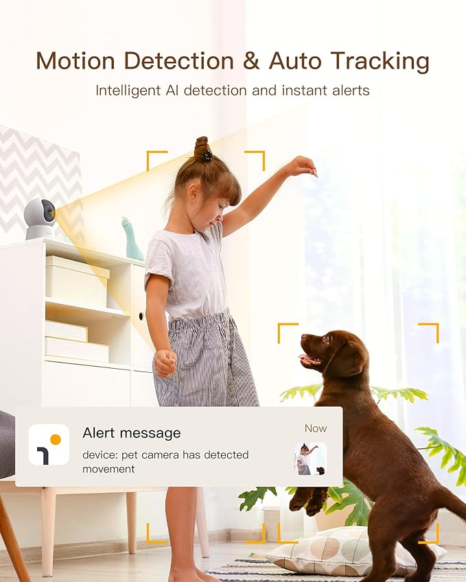 ARENTI 5ghz WiFi Security Camera Indoor, 4MP Plug-in Pet Dog Camera with Phone App, Baby Home Cam 2.4G/5G Dual-Band, AI Motion Detection, Auto Tracking, 2-Way Talk, Night Vision, Works with Alexa