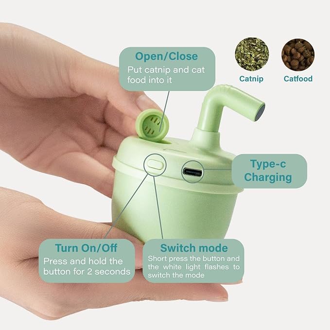 CALEMBOU Cat Laser Toy,Pet Automatic Laser Cat Toys for Indoor Cats Kitten Tumbler Interaction Toys, USB Charging, 360 Degree Irregular Rotation Three Adjustable Modes