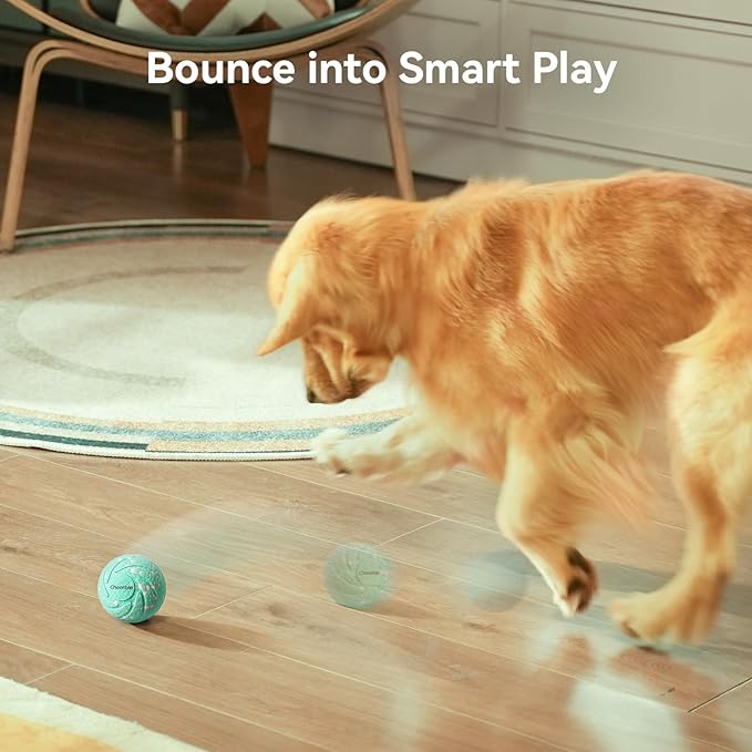 by Cheerble Smart Interactive Dog Toys, Wicked Ball AIR, 3 Interactive Modes, Automatic Moving, Bouncing, and Rotating, E-TPU Material, IPX7 Waterproof for Medium and Large Dogs