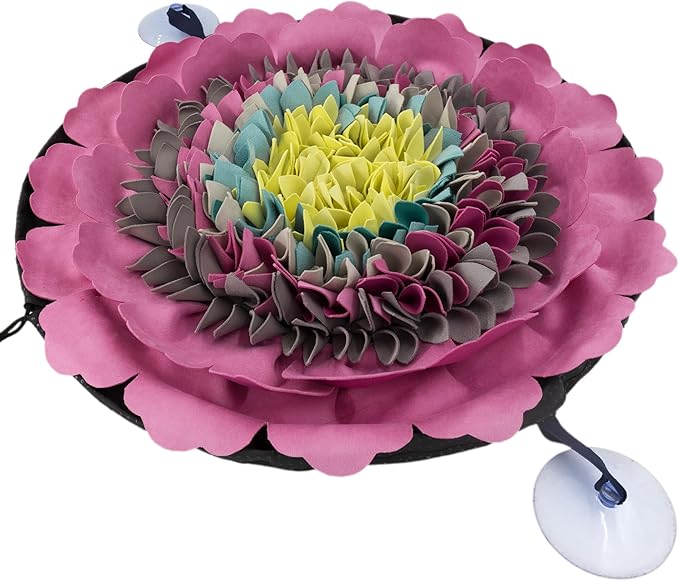 Snuffle Mat for Dogs, 20" Adjustable Interactive Dog Puzzle Feeding Mat, Enrichment Sniffing Pad for Mental Stimulation Boredom Relief, Washable Nose Work Toy, Slow Feeder for Small/Medium/Large Dogs