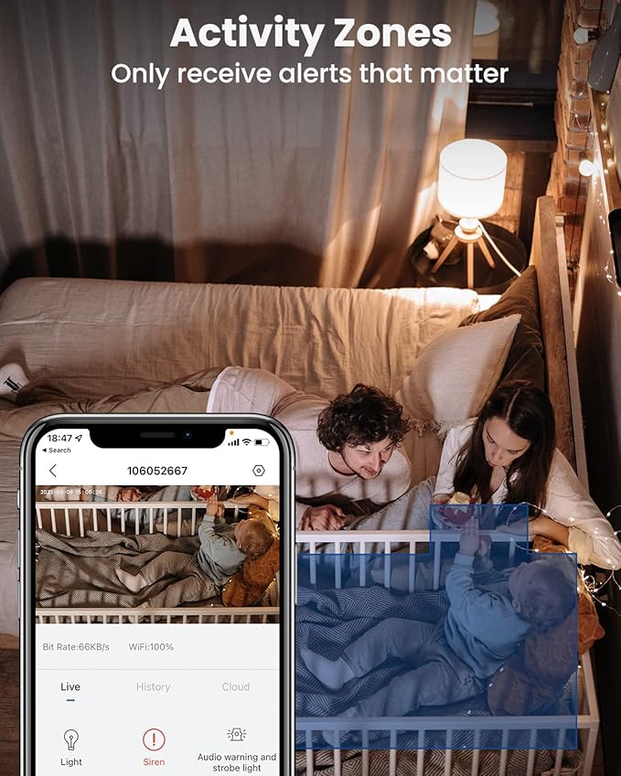 Security Cameras Outdoor Wireless, 2K Smart Battery Camera 2.4Ghz WiFi, Cameras for Home Security with Spotlight&Siren Alarm, 2-Way Audio, Color Night Vision, Motion Detection, SD/Cloud Storage