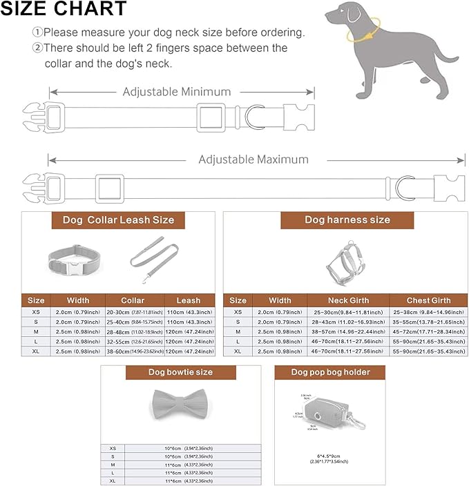 Custom Dog Collar with Name, Optional Dog Leash Airtag Holder and Bow Tie,Personalized Dog Collars for Small Medium Large Dogs,Cute Collar for Male Female Dogs (Christmas-Series)