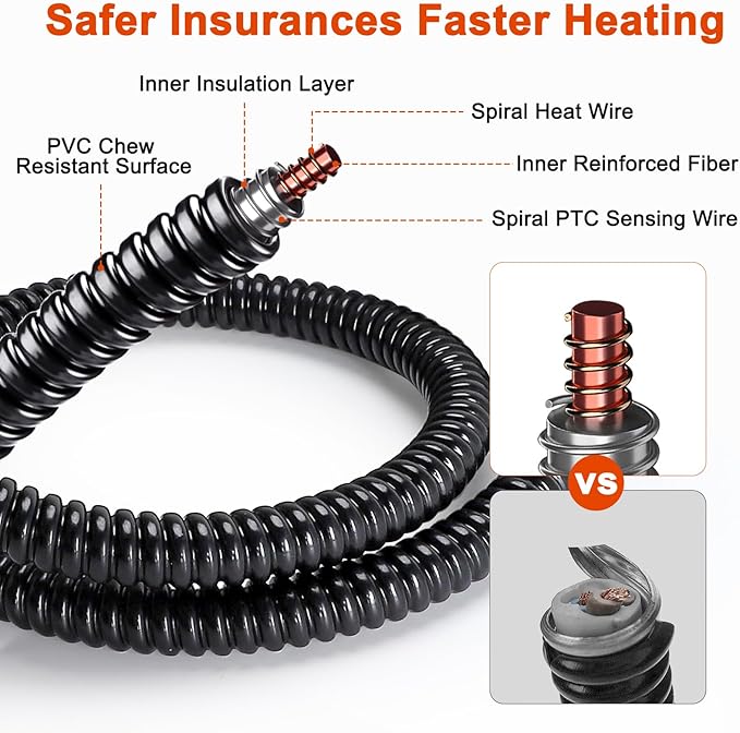 Pet Heating Pad, Waterproof Heated Dog Cat Bed with 11 Adjustable Temperatures & 24H Timer, Auto Shut-Off, Chew-Resistant Cord, Washable Cover, Indoor Electric Heating Mat, Grey, M(28" x 20")