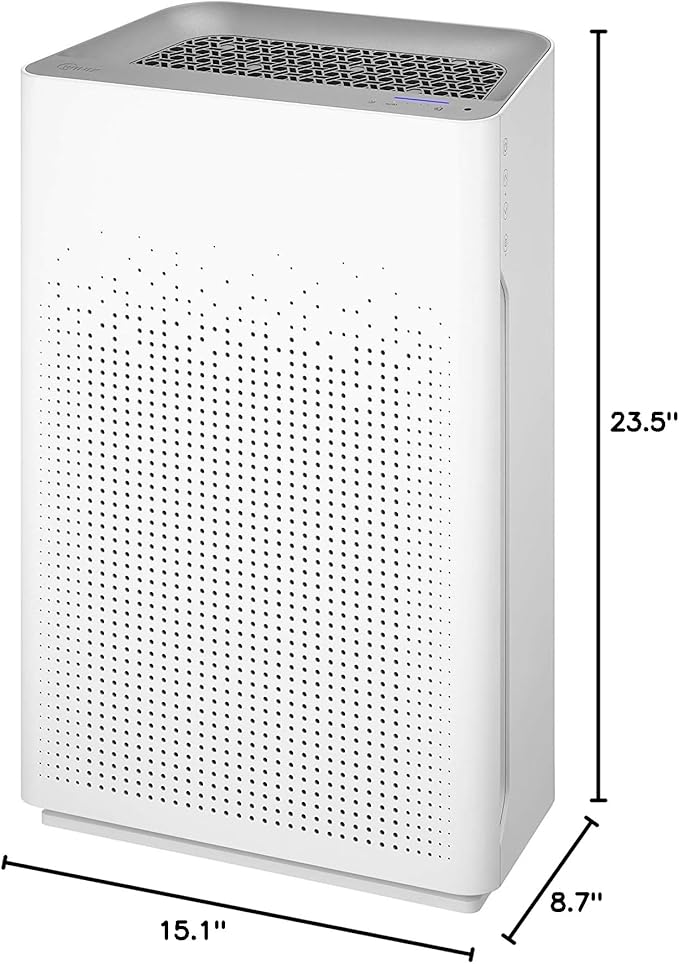 WINIX AM90 Air Purifier for Home Large Room Up to 1740 Ft² in 1 Hr With Air Quality Monitor, True HEPA, Carbon Filter and Auto Mode, Captures Pet Allergies, Smoke, Dust