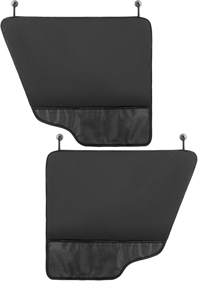 Dog Car Door Protector - 2 Pack Durable & Universal Fit Anti-Scratch Waterproof Vehicle Door Covers, Guards Your Car from Dog Scratching, Essential Accessories for SUV Interiors，Black