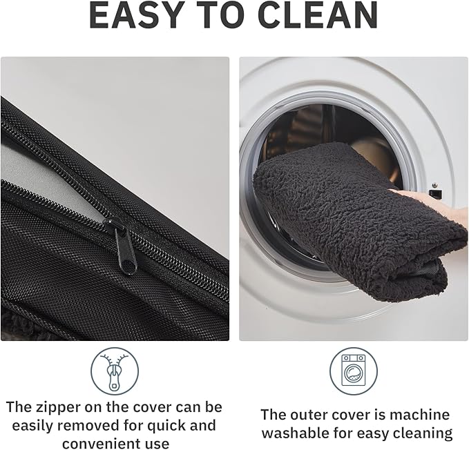 Bedfolks Orthopedic Dog Bed for Medium Dogs - Egg Foam Dog Crate Bed with Removable Waterproof Cover, Pet Bed Mat Suitable for Dogs and Pets Up to 35 lbs (30 x 20 x 3 inches, Black)