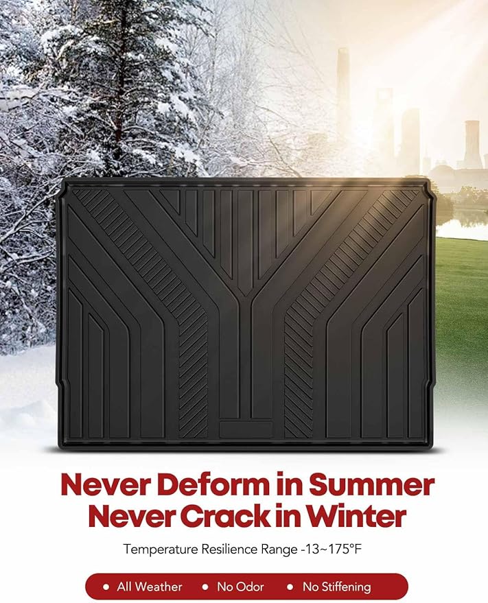 YHTAUTO Cargo Mat Compatible with 2021-2026 Ford Bronco 4-Door Trunk Mat TPE All Weather Floor Liner Odorless Custom Fit Cargo Liner for Bronco Accessories